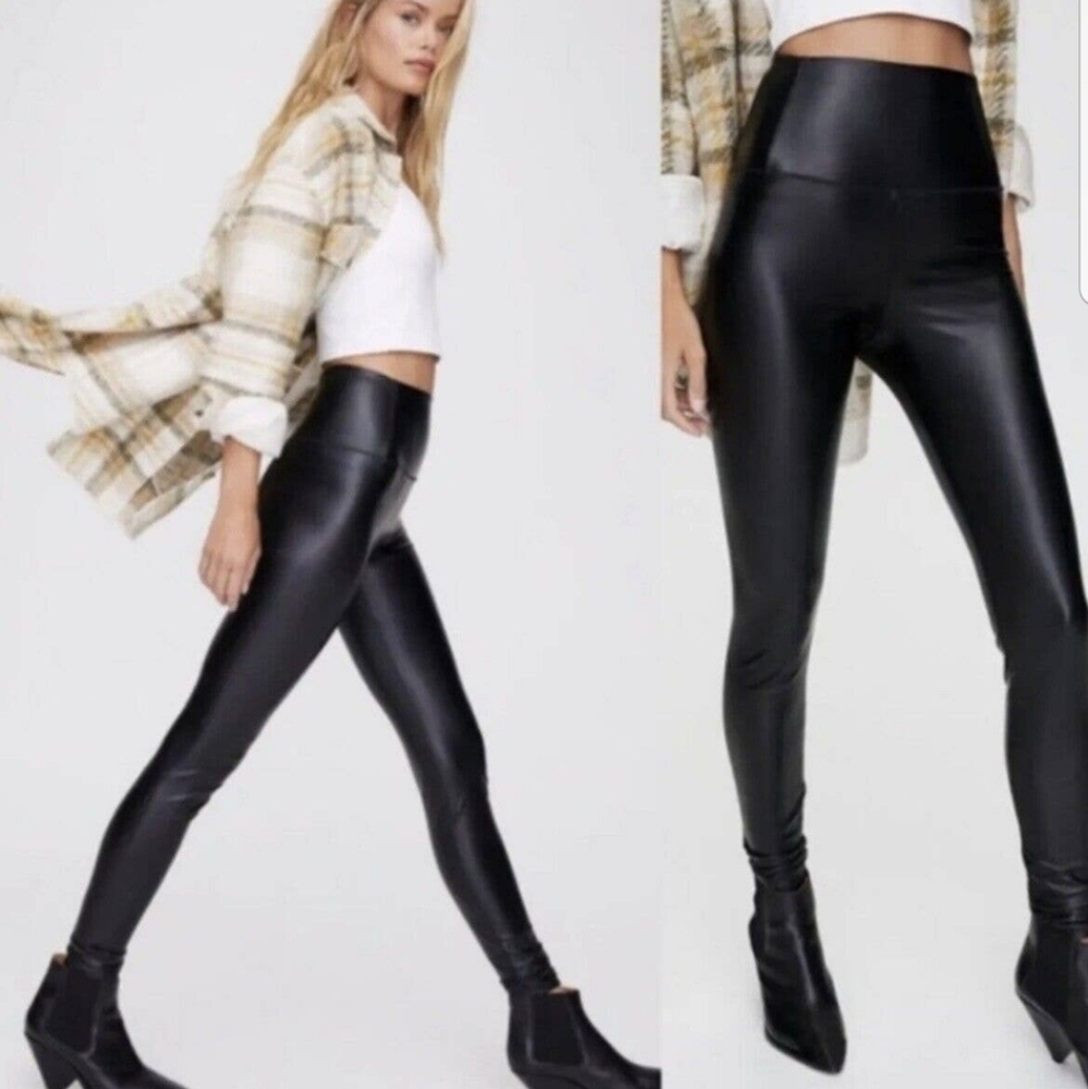 {XS} Wilfred Free Daria Vegan Leather High Waisted Skinny Pull On Pant